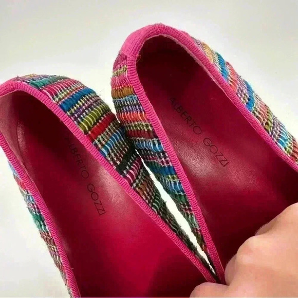 Alberto Gozzi womens flats size 38 multicolored domaine smoking loafers - Picture 11 of 12